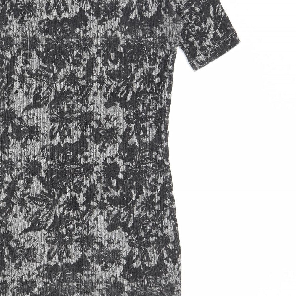 ASOS Womens Grey Floral Mini Size 12