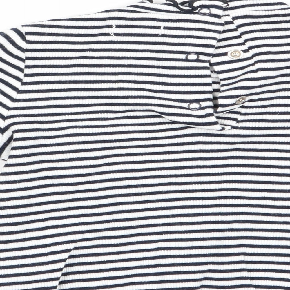 FR Girls Blue Striped Basic T-Shirt Size 18-24 Months
