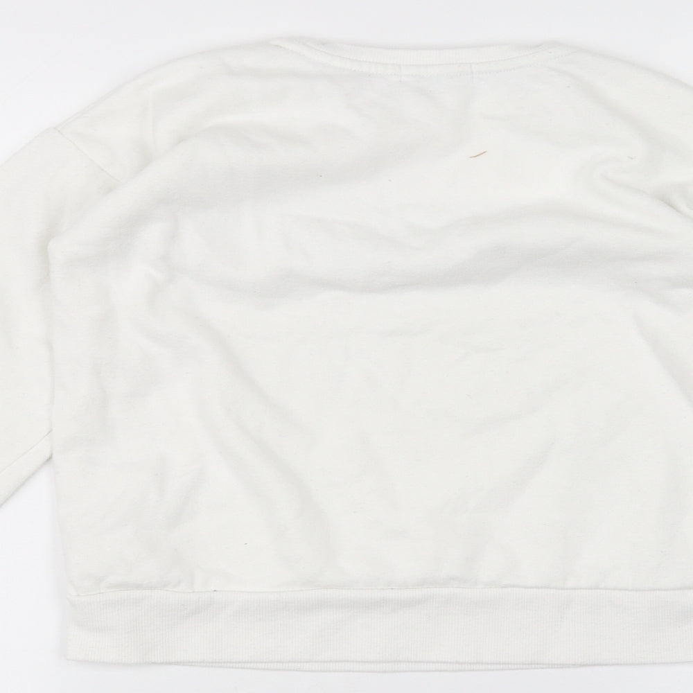 Primark Girls White Pullover Jumper Size 9-10 Years