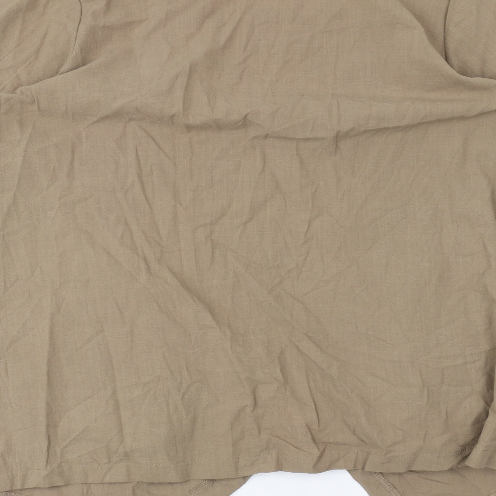 MissLook Womens Brown Basic Blouse Size XL
