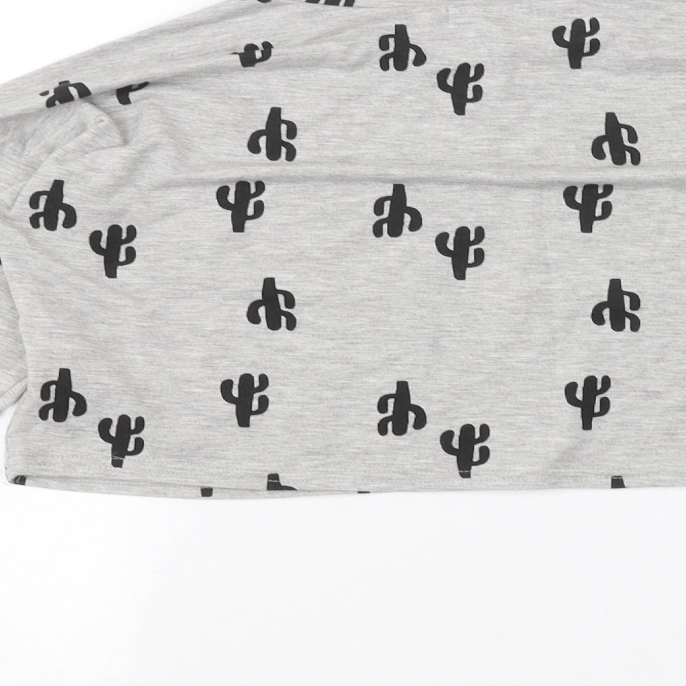 Boohoo Womens Grey Basic T-Shirt Size S