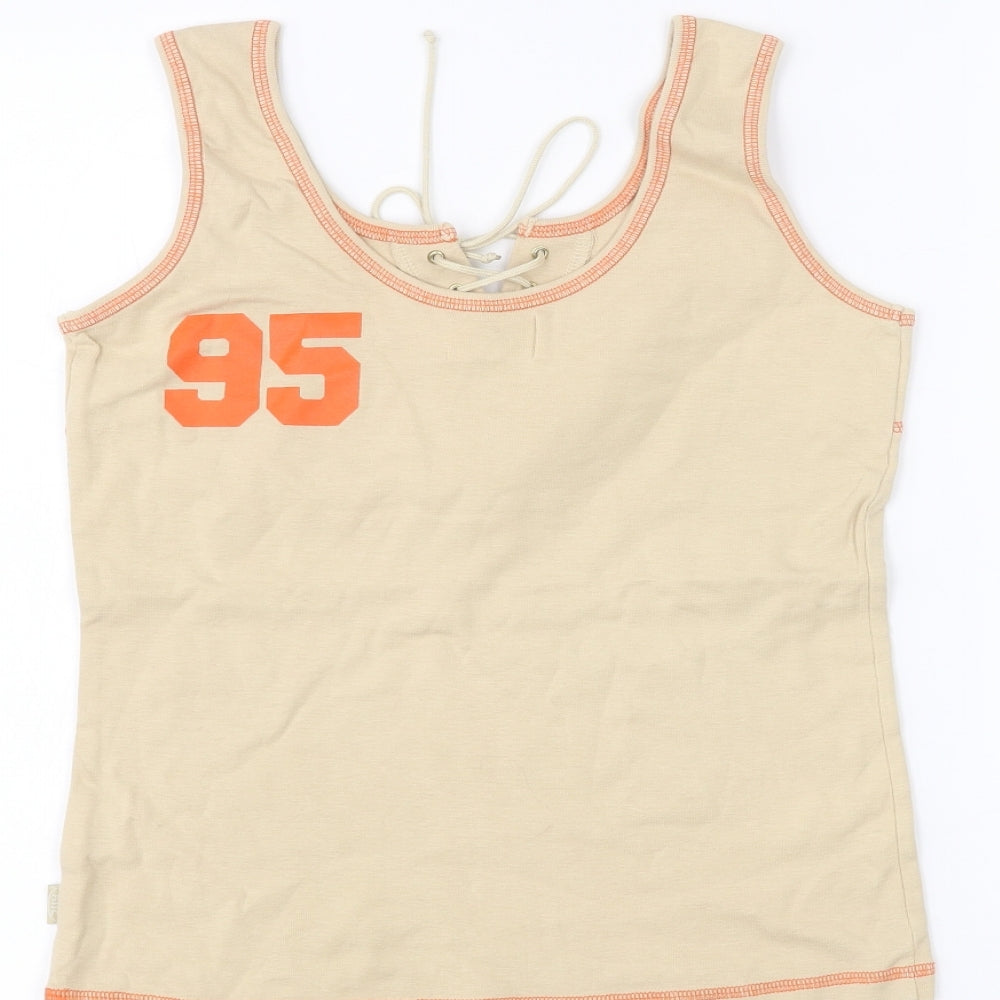AZ collection Womens Beige Basic Tank Size L