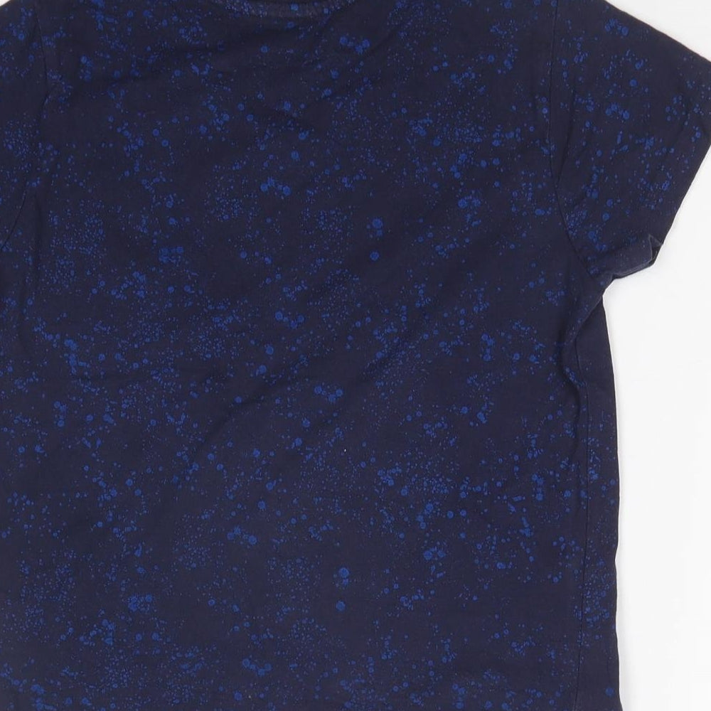 Primark Boys Blue Spotted Basic T-Shirt Size 7-8 Years