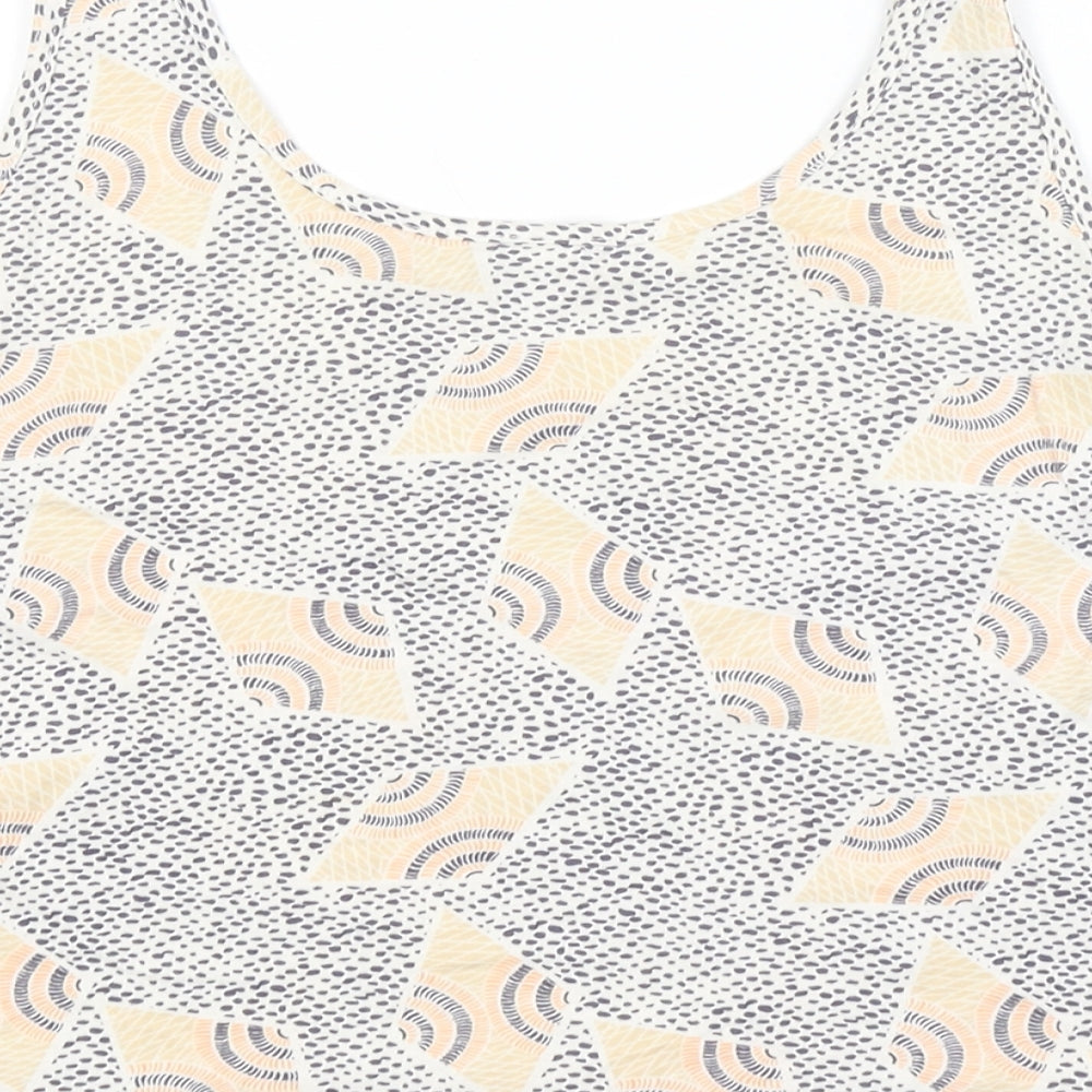 VERO MODA Womens Multicoloured Argyle/Diamond Cropped Tank Size S