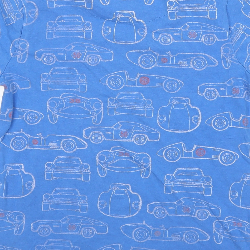 Marks & Spencer Boys Blue Pyjama Top Size 9-10 Years - Car Print