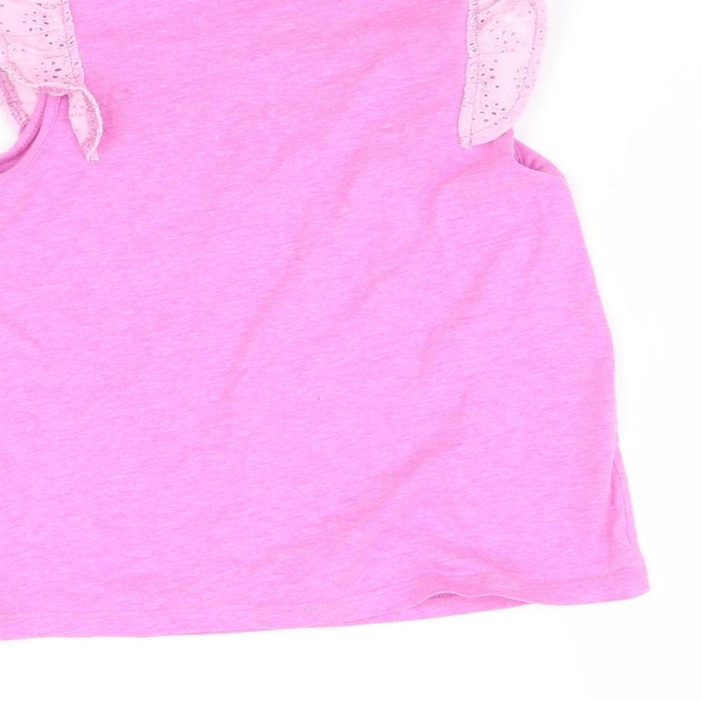 NEXT Girls Pink Basic T-Shirt Size 5-6 Years