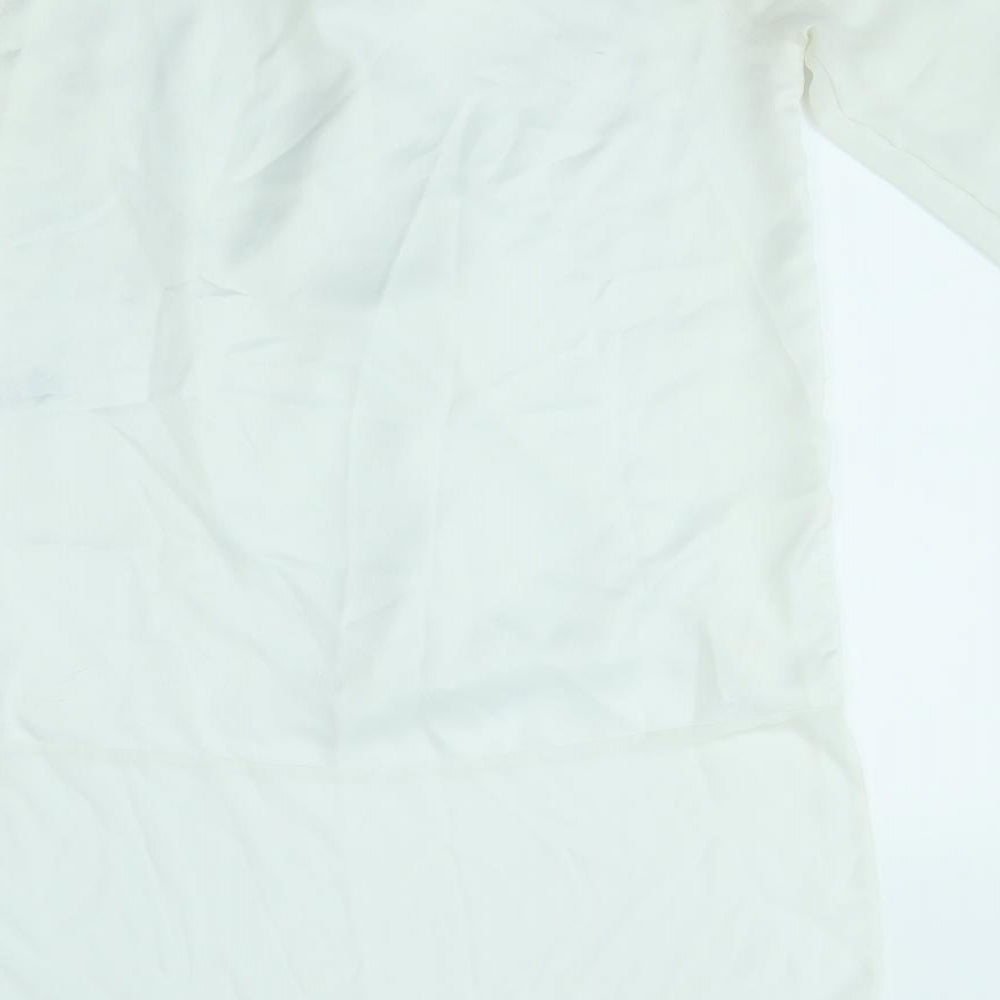 Lipsy london Womens White Basic Button-Up Size 10