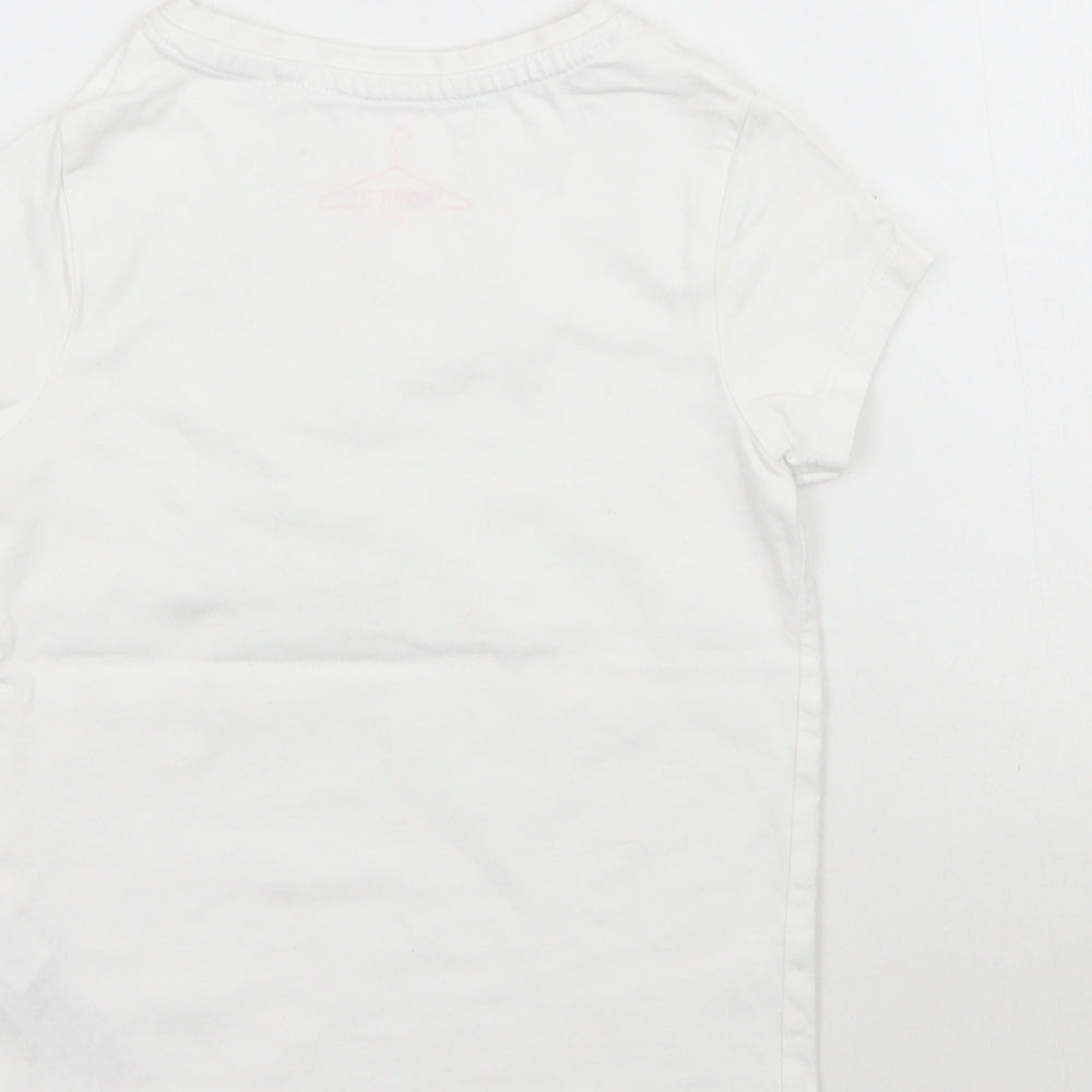 NEXT Girls White Basic T-Shirt Size 3 Years