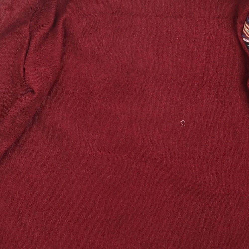 Zanzea Womens Red Basic T-Shirt Size XL