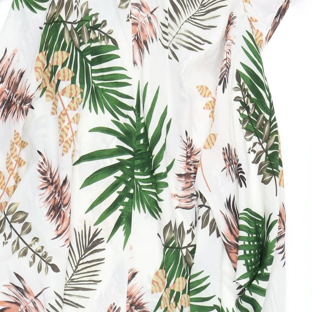 SheIn Womens White Floral Kaftan Size S