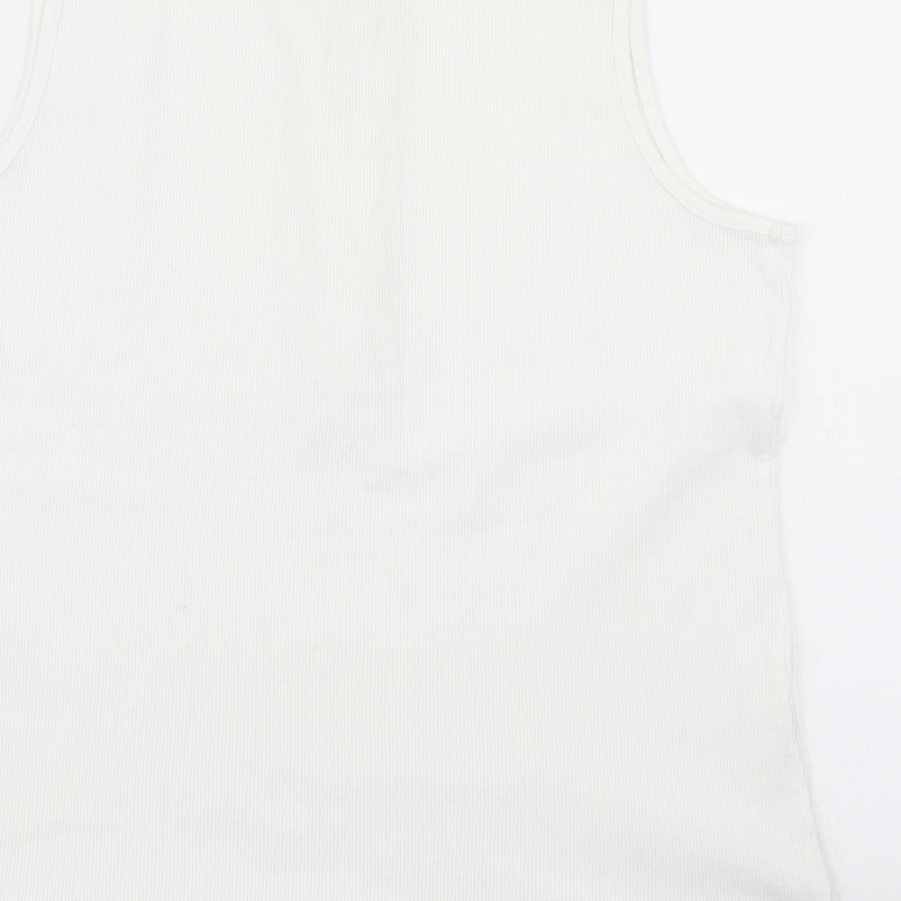 Bonmarché Womens White Basic Tank Size M