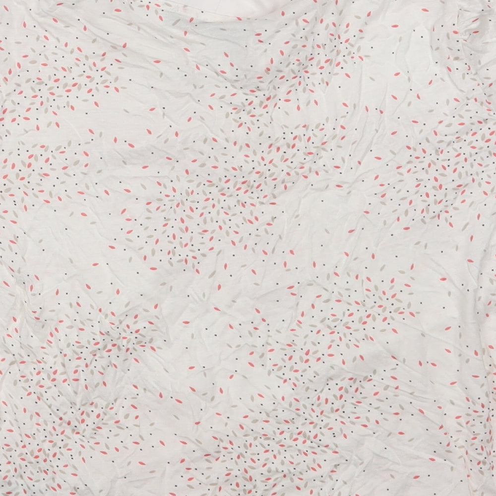 Marks & Spencer Womens White Polka Dot Basic T-Shirt Size 10