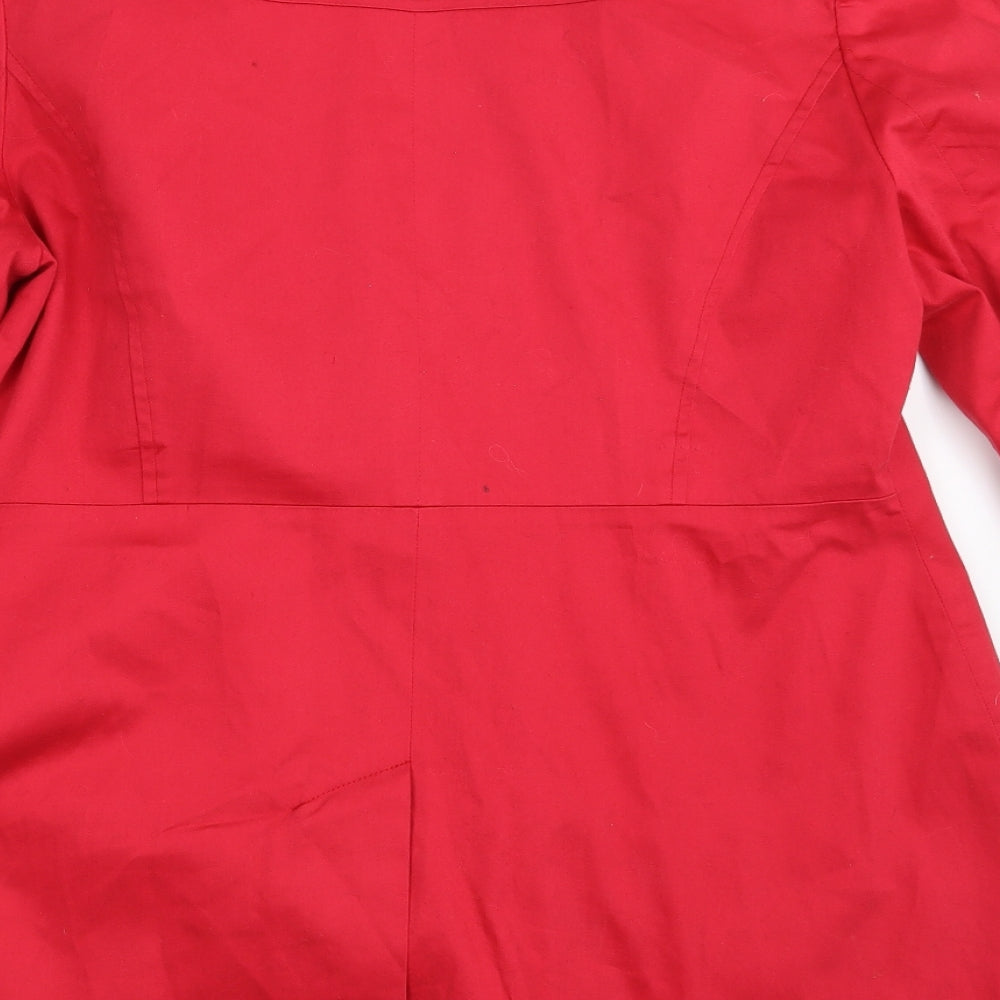 South Womens Red Overcoat Coat Size 14