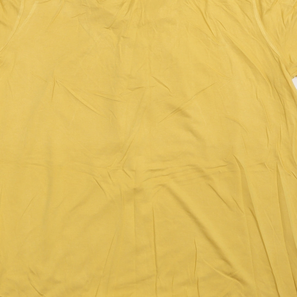 Damart Womens Yellow Basic T-Shirt Size 14