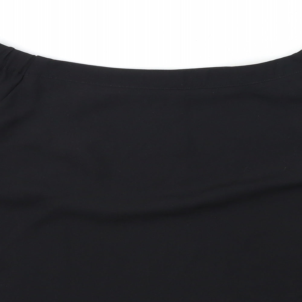 New Look Womens Black Basic Blouse Size 8