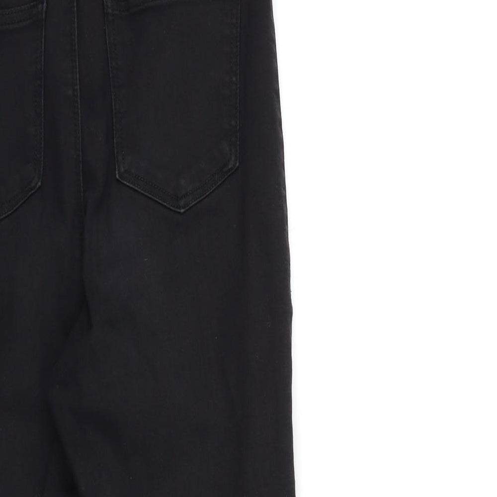 PRETTYLITTLETHING Womens Black Denim Skinny Jeans Size 10 L26 in