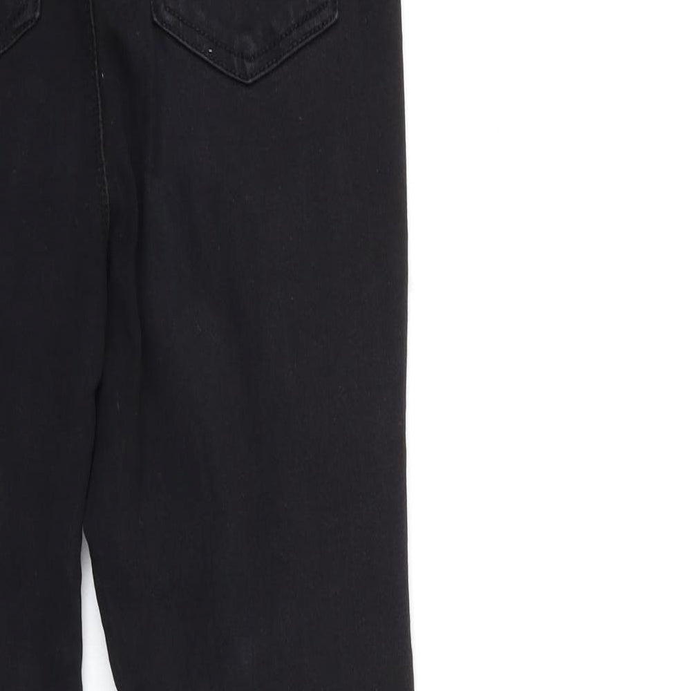 PRETTYLITTLETHING Womens Black Denim Skinny Jeans Size 10 L29 in