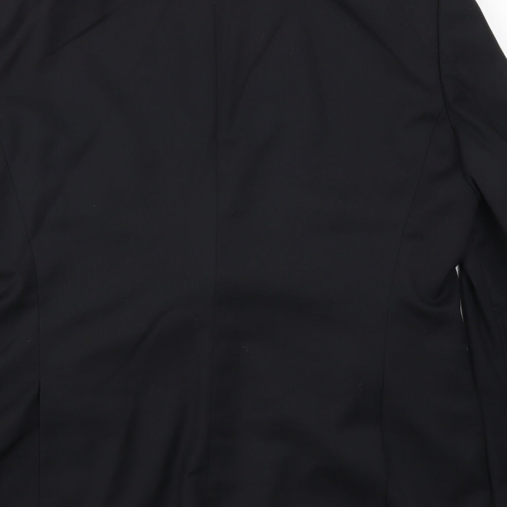 AR Red Mens Black Striped Jacket Suit Jacket Size 44