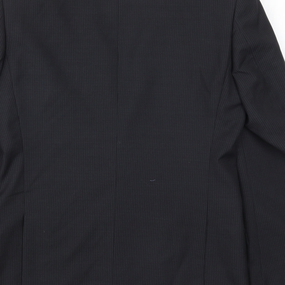 Marks & Spencer Mens Grey Striped Jacket Suit Jacket Size 38
