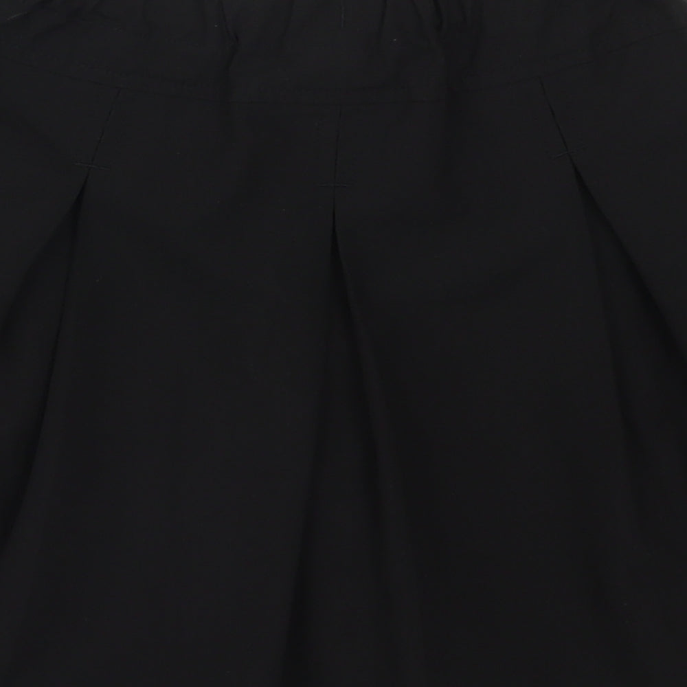 TU Girls Black Pleated Skirt Size 7 Years