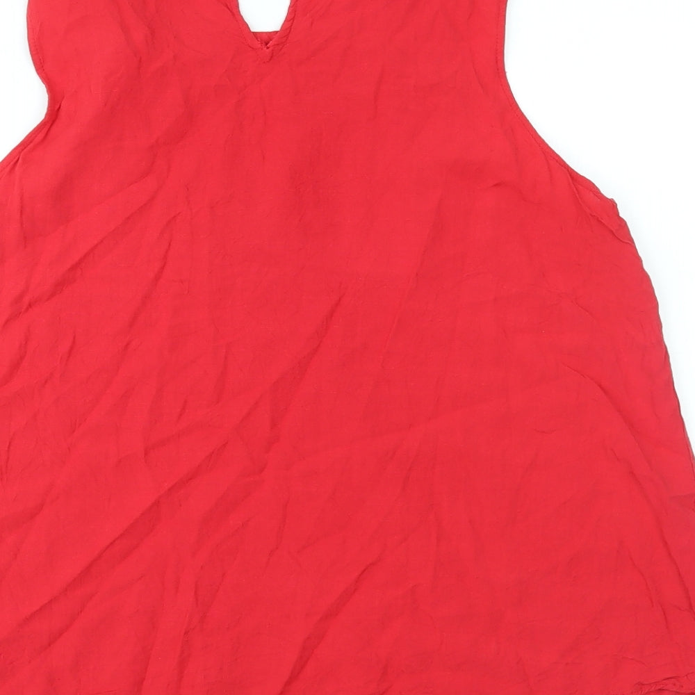 New Look Womens Red Basic Tank Size 12