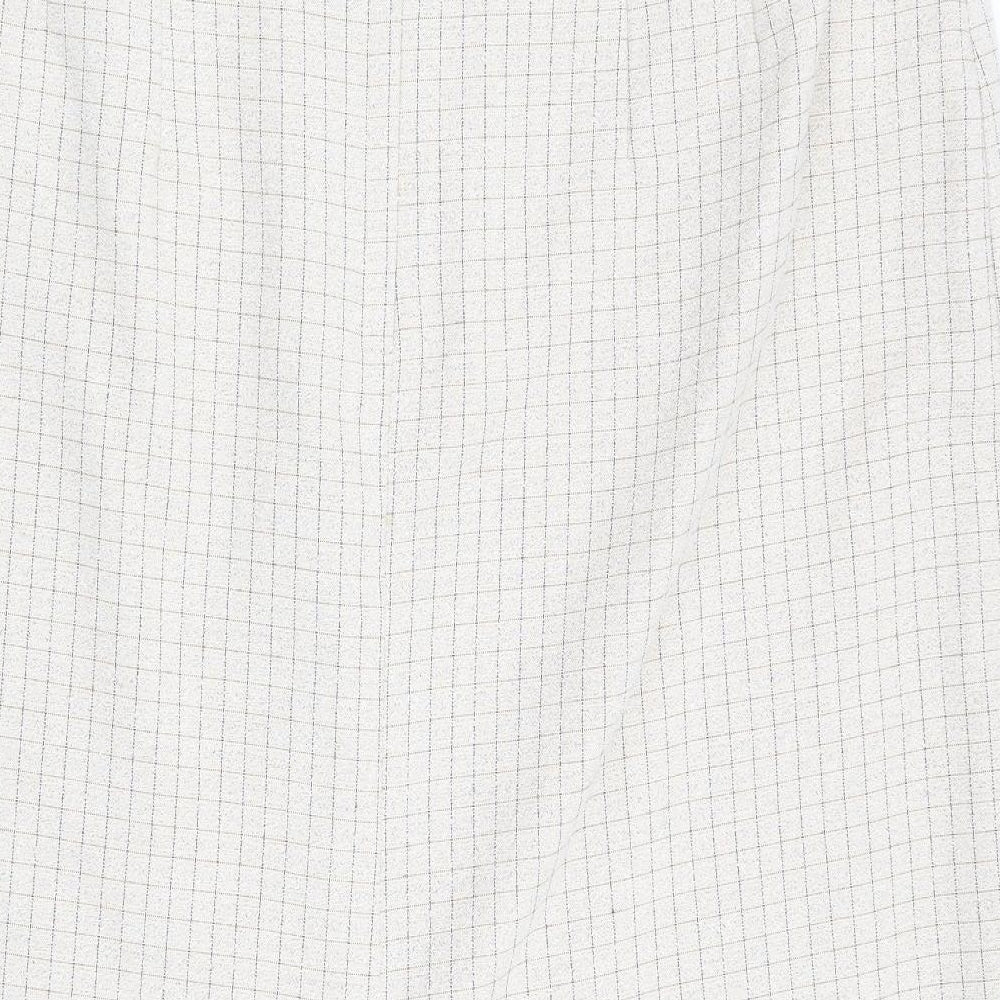 Klass Womens Beige Check A-Line Skirt Size 18