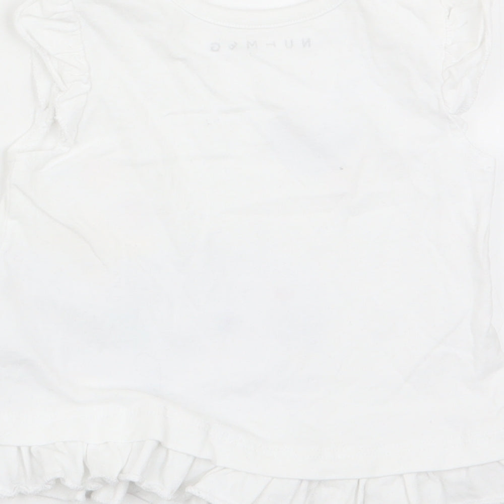 Nutmeg Girls White Basic Tank Size 3-6 Months