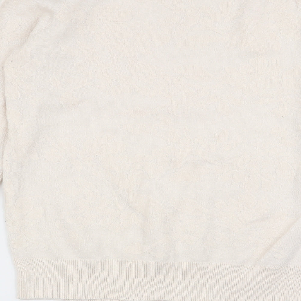 Next Womens Ivory Floral Pullover Jumper Size 12