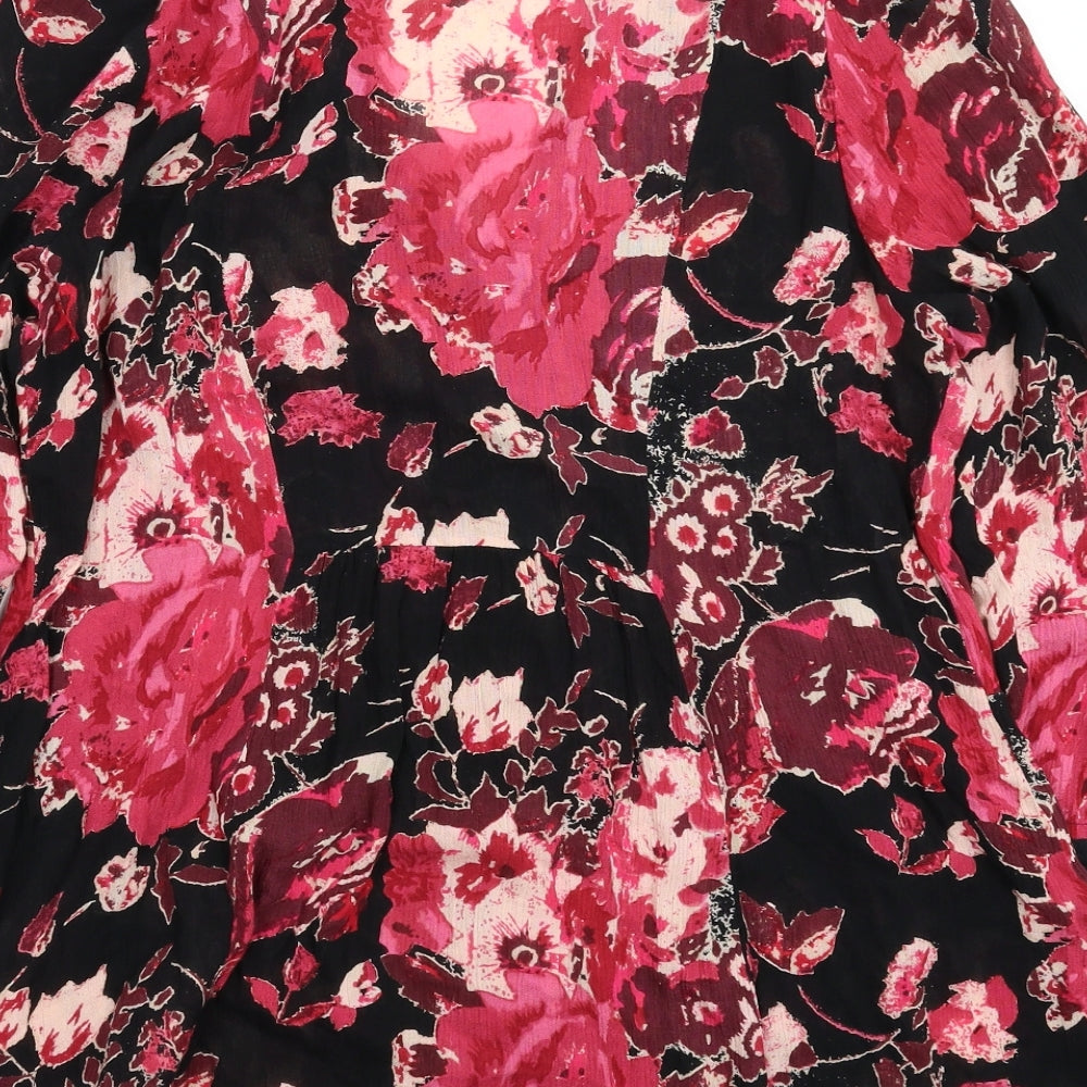 Together Womens Multicoloured Floral Basic Button-Up Size 10