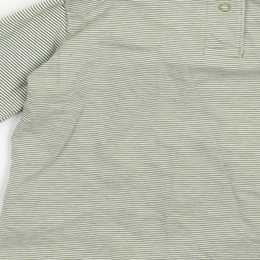 Pusblu Baby Green Striped Basic T-Shirt Size 24 Months