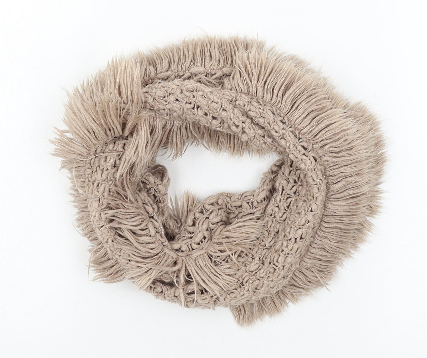 Preworn Womens Brown Knit Scarf