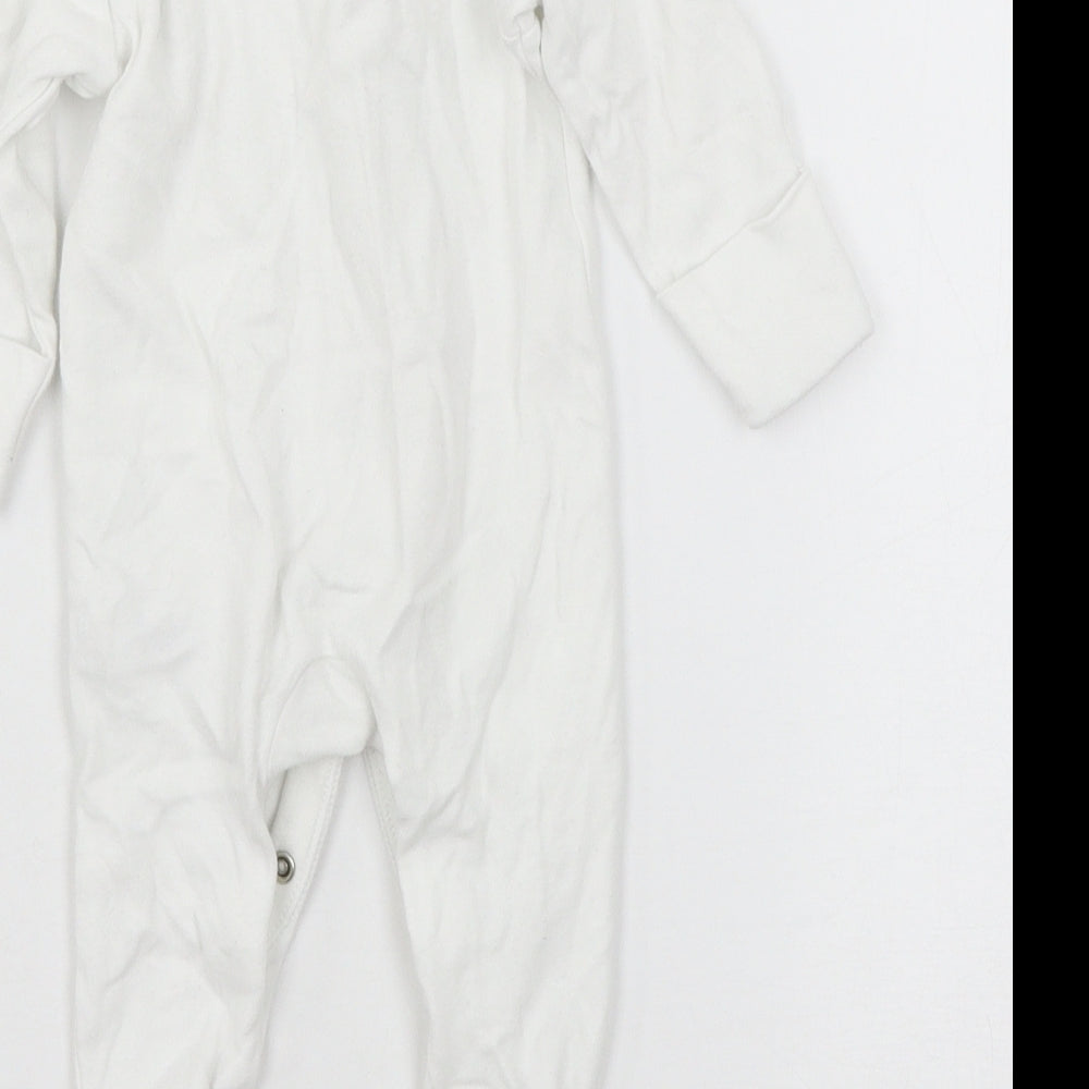 Nutmeg Boys White Jersey Babygrow One-Piece Size 0-3 Months