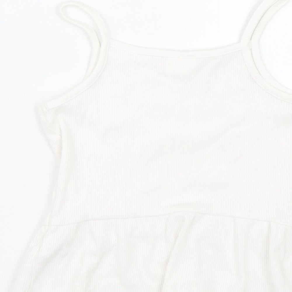 F&F Girls White Basic Tank Size 6-7 Years