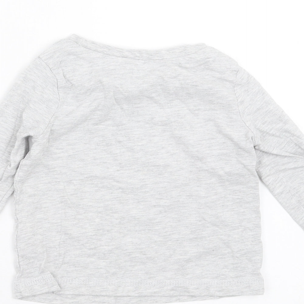 George Baby Grey Basic T-Shirt Size 12-18 Months - zooming off to sleep