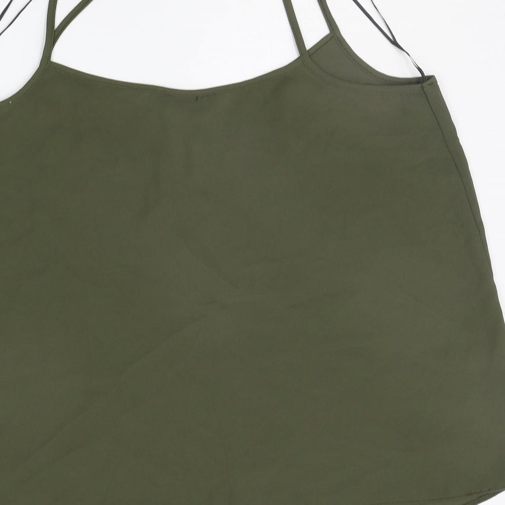 New Look Womens Green Basic Tank Size 14