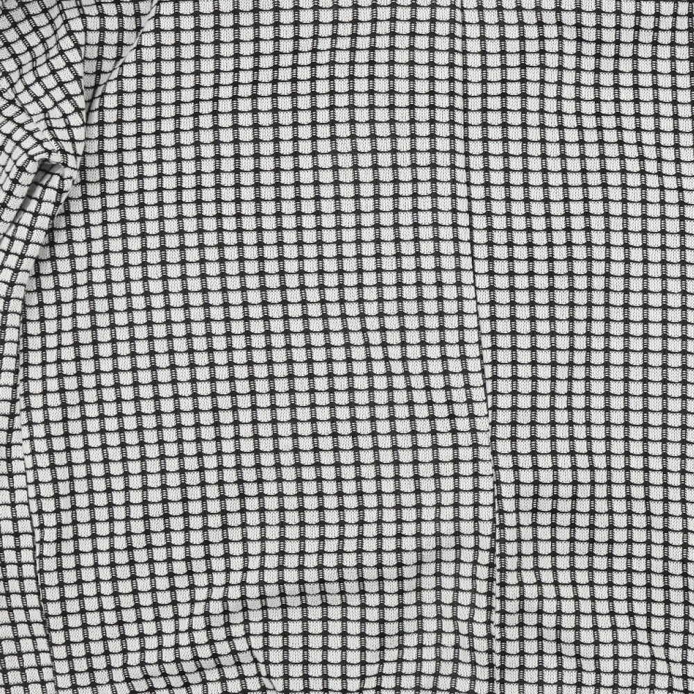 Preworn Womens Grey Check Cardigan Jumper Size L