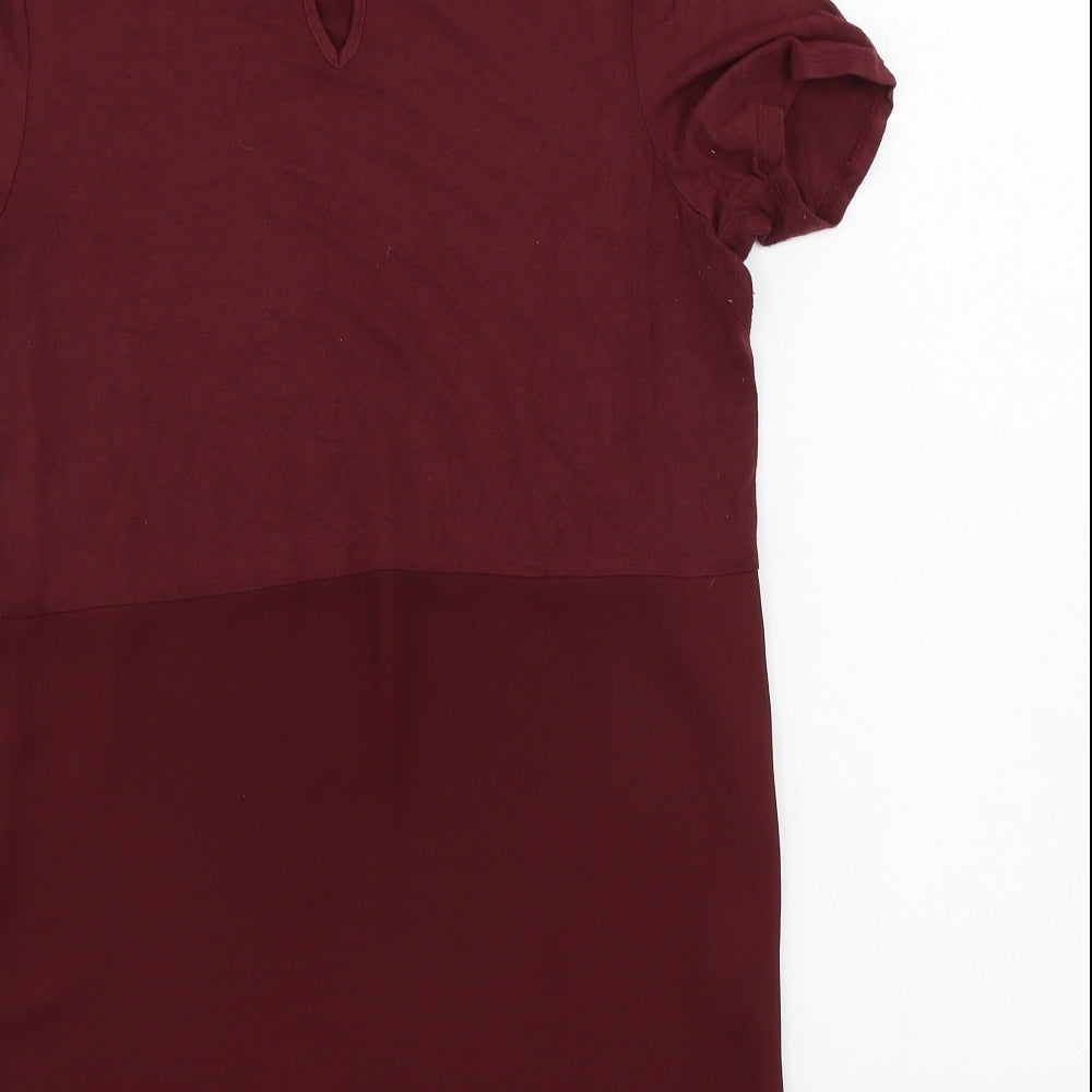 TU Womens Brown Basic Blouse Size 10