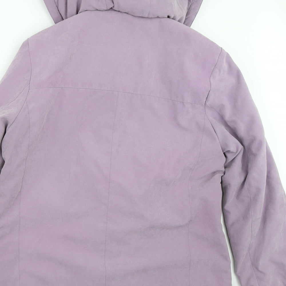 EWM Womens Purple Overcoat Coat Size 12