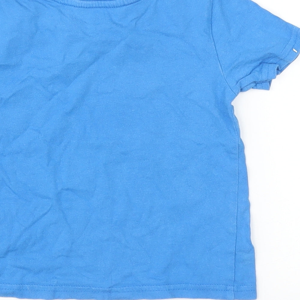 Mini Rebel Boys Black Basic T-Shirt Size 2-3 Years