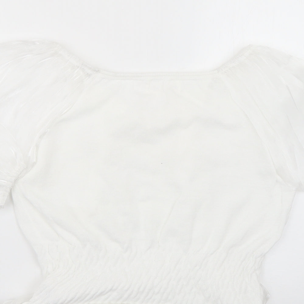 indie+ moi Womens White Basic Blouse Size 12