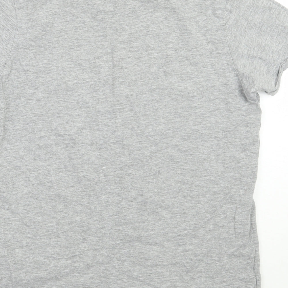 Lefties Womens Grey Basic T-Shirt Size S