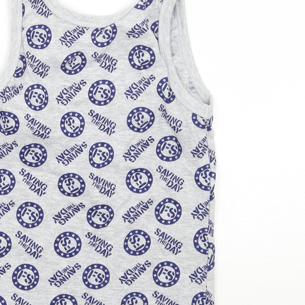 George Boys Grey Geometric Basic Tank Size 4-5 Years