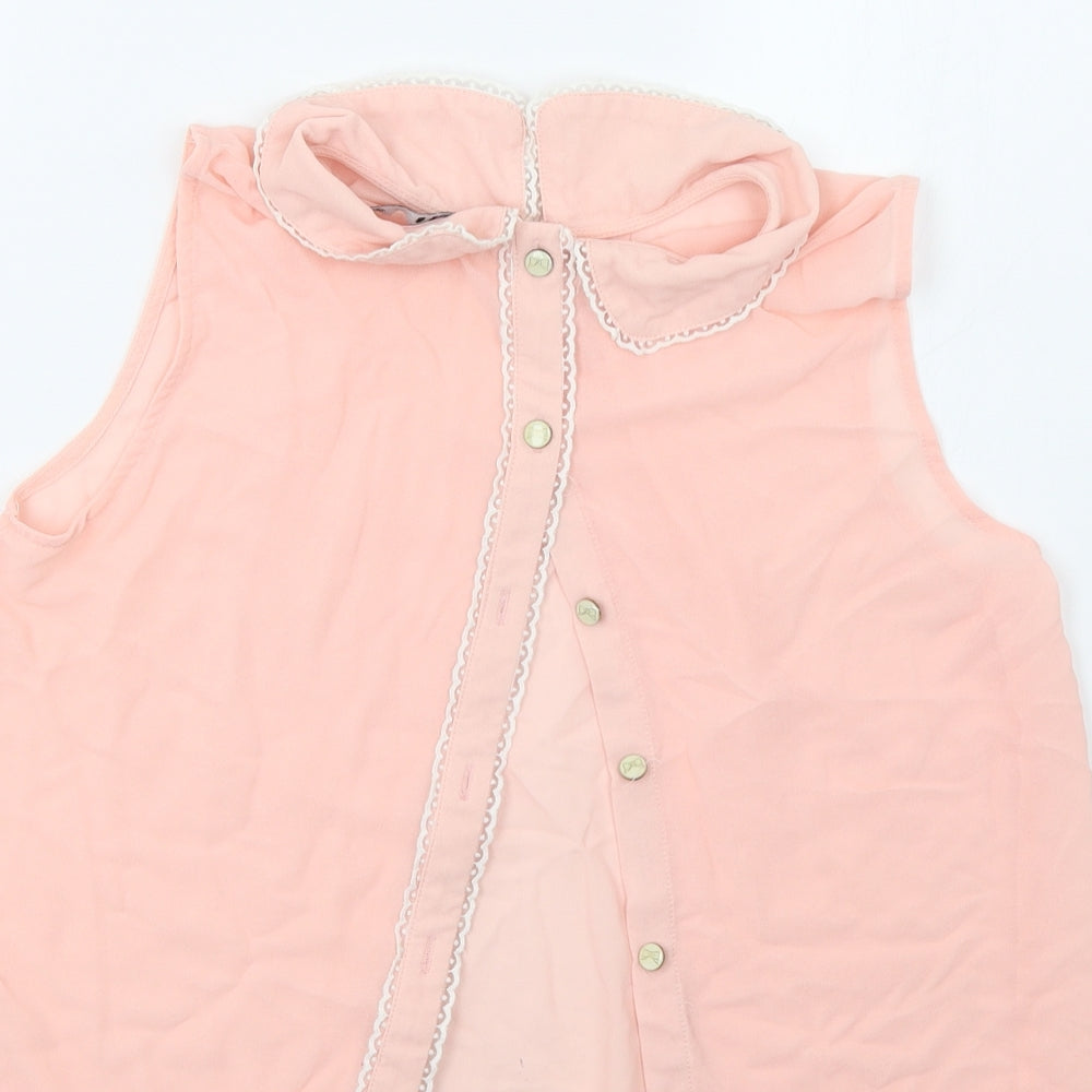 Miso Womens Pink Basic Tank Size 10