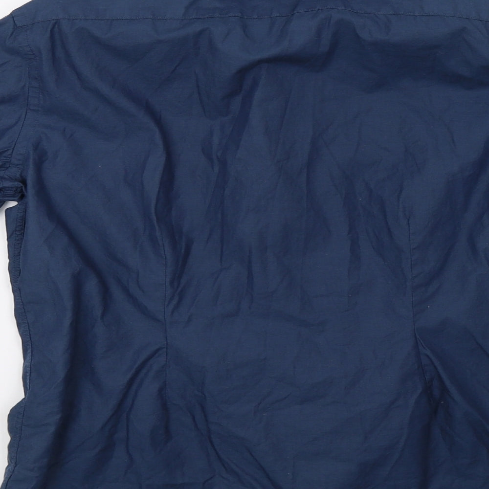 NEXT Mens Blue Button-Up Size 16
