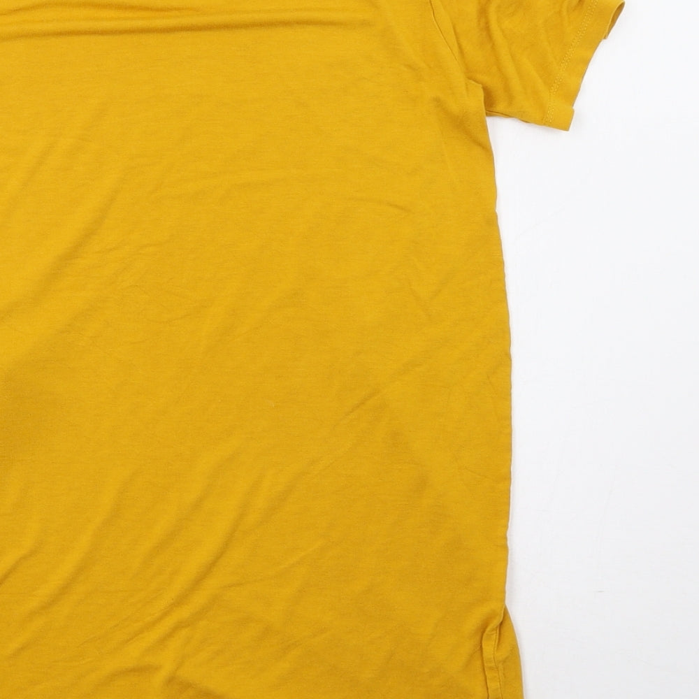 Zara Womens Yellow Basic T-Shirt Size S