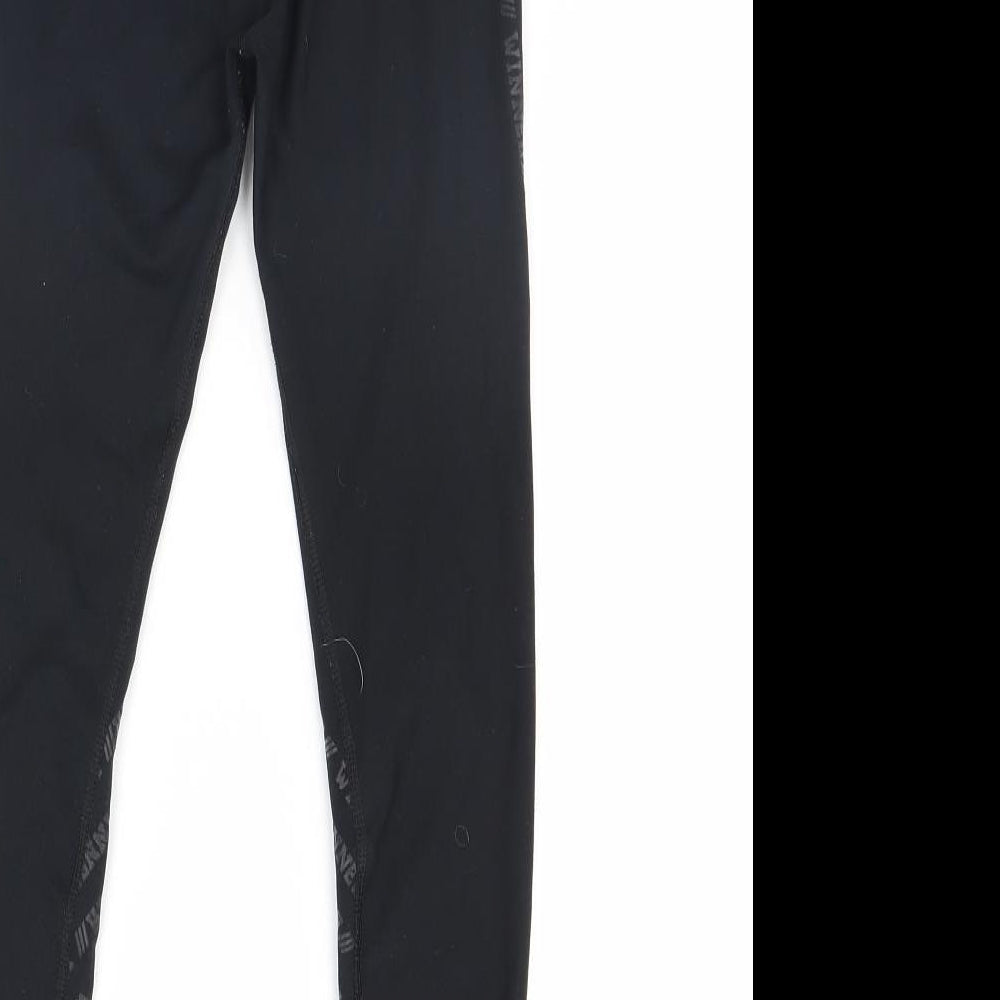m&s Girls Black Capri Trousers Size 8 Years