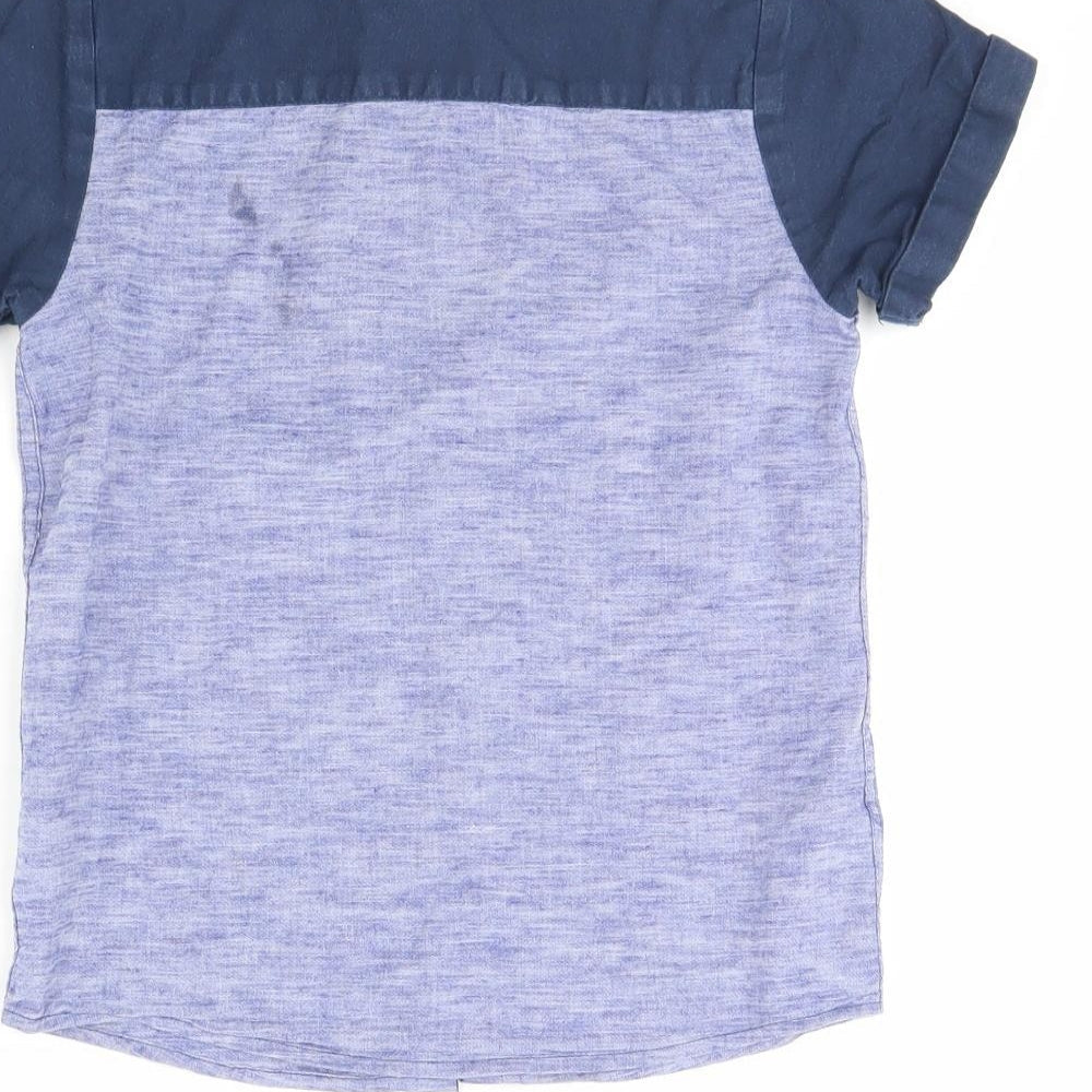 Next Boys Blue Basic Button-Up Size 6 Years