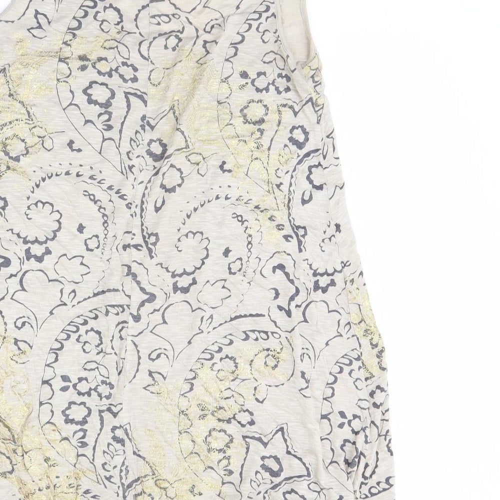 Per Una Womens Beige Fair Isle Basic Tank Size 10