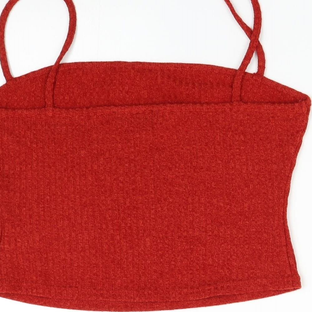 SheIn Womens Red Cropped Tank Size L