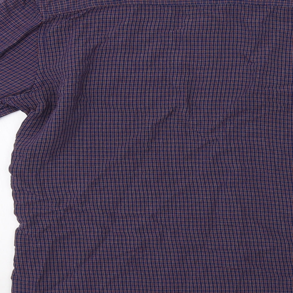F&F Mens Blue Check Button-Up Size M